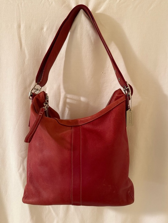 Coach Handbags - Vintage Coach Red Slim Duffle 9188.